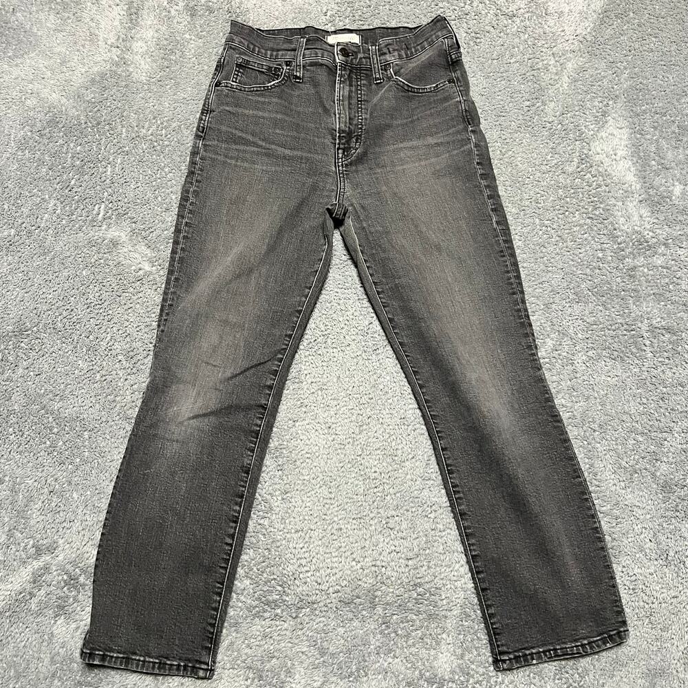 Madewell Jeans Womens 28 Perfect Vintage Crop Gray Faded Black Pants